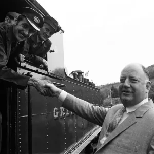 Dr Richard Beeching, Chairman of British Railways, reopens the Dart Valley Railway Dr Richard Beeching, Chairman of British Railways, reopens the Dart Valley Railway