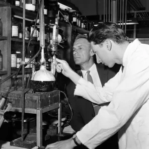 Dr Vladimir Petrow in Laboratory, 17th August 1965 Print