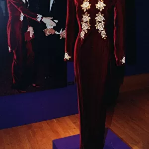 A dress once owned by Princess Diana on show at auction house Christie
