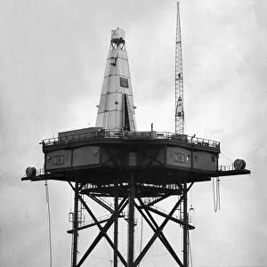 Drilling from a tower 4 miles off the shore in West Hartlepool, County Durham