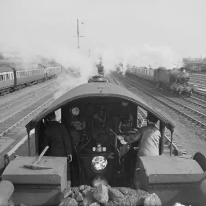 Driver and Stoker Steam Engine Reg Deacon and Fred Phillipson working as a team