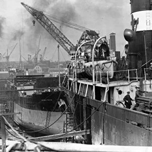 The dry dock at T W Greenwell shipbuilders in Sunderland