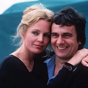 Dudley Moore Actor Muscian with his wife Tuesday Weld in Cannes May 1978