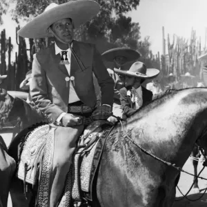 The Duke of Edinburgh in the costume of a Cowboy, when he broke his nine-day tour of The Duke of Edinburgh in the costume of a Cowboy, when he broke his nine-day tour of