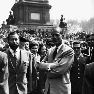 The Duke of Edinburgh with some of the crowd during his visit to Mexico City The Duke of Edinburgh with some of the crowd during his visit to Mexico City