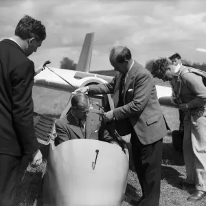 The Duke of Edinburgh at Nympsfield, headquarters of the Bristol Gliding Club The Duke of Edinburgh at Nympsfield, headquarters of the Bristol Gliding Club