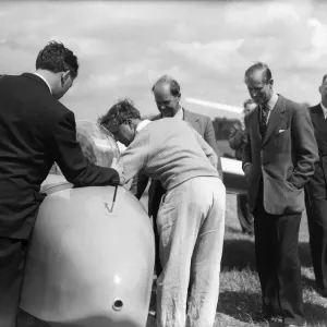 The Duke of Edinburgh at Nympsfield, headquarters of the Bristol Gliding Club The Duke of Edinburgh at Nympsfield, headquarters of the Bristol Gliding Club