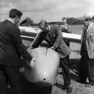 The Duke of Edinburgh at Nympsfield, headquarters of the Bristol Gliding Club The Duke of Edinburgh at Nympsfield, headquarters of the Bristol Gliding Club