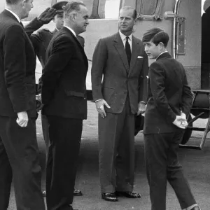 The Duke of Edinburgh with Prince Charles Print, 1st May 1962