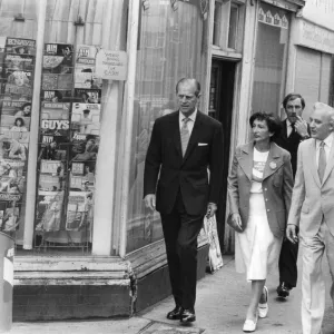 Print of Prince Philip in Soho with Dame Shirley Porter Print of Prince Philip in Soho with Dame Shirley Porter