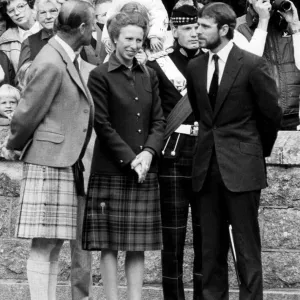 Print of Prince Philip with Princess Anne and Prince Andrew Print of Prince Philip with Princess Anne and Prince Andrew