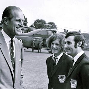 Duke of Edinburgh, Prince Philip during a visit to Bellingham Sports Ground - 21 / 07 / 1971