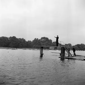 The Duke of Edinburgh reviews the canoes of the Boys Clubs of London at The Serpentine The Duke of Edinburgh reviews the canoes of the Boys Clubs of London at The Serpentine