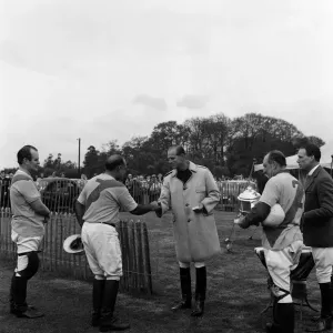 The Duke of Edinburgh playing polo at Windsor. Print, 3rd May 1959 The Duke of Edinburgh playing polo at Windsor. Print, 3rd May 1959
