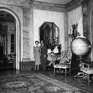 The Duke of Windsor pictured with his wife Wallis Simpson in their Paris Home