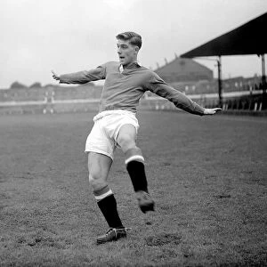 Duncan Edwards of Manchester United in training August 1954