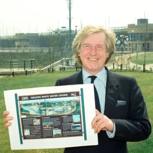 Duncan Hall, Chief Executive of TDC on the Tees Barrage site. 13th July 1995