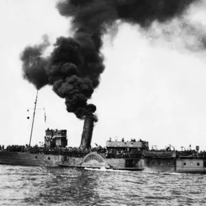 Dunkirk Evacuation Print: Allied Rescue at Sea, June 1940 Dunkirk Evacuation Print: Allied Rescue at Sea, June 1940