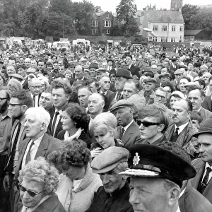 Durham Miners Gala - The crowd listen to the speeches