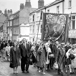 Durham Miners Gala - crowds take part in the parade