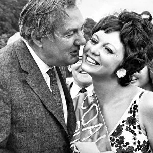 Durham Miners Gala - Jim Callaghan kisses a young woman