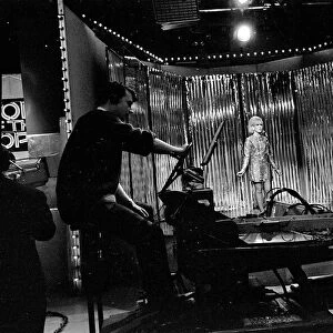 Dusty Springfield performing at the rehearsals for Top of the Pops at the BBC