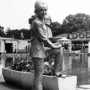 Dusty Springfield the pop singer in her natty trouser suit