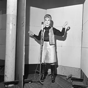 Dusty Springfield, popular English singer, at The Phillips Recording Studios in London