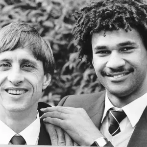 Former Dutch international footballer Johann Cruyff Ruud Gullit October 1983