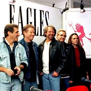 Eagles pop group in Dublin prior to European tour 1996