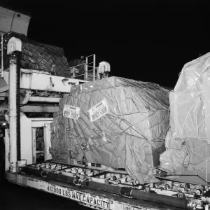In the early hours of this morning a huge freight plane was loaded up at Gatwick Airport In the early hours of this morning a huge freight plane was loaded up at Gatwick Airport