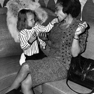 Eartha Kitt and her 3 year old daughter at the Talk of the Town