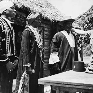 East African Chiefs visit Burma Front. At the request of the military authorities