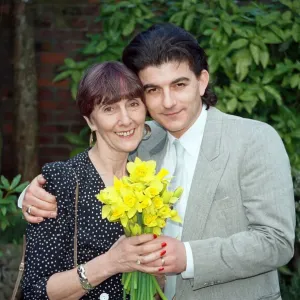 EastEnders stars June Brown (Dot Cotton) and John Altman (Nick Cotton). 23rd March 1990