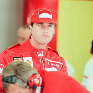 Eddie Irvine, Ferrari Motor Racing Driver, pictured at Qualifying session Eddie Irvine, Ferrari Motor Racing Driver, pictured at Qualifying session