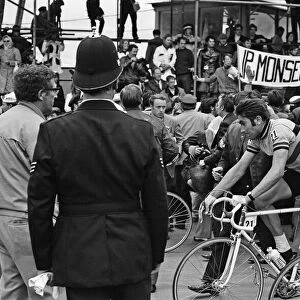 Eddy Merckx (Belgium rider number 21) pictured competing in the World Cycling