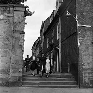 Edgar Street in Worcester, Worcestershire. 24th September 1954