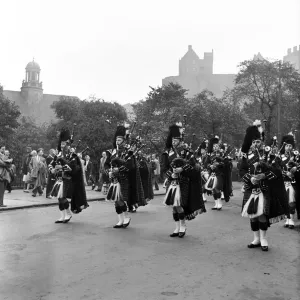 Edinburgh City Police Pipe Band Print, 24th September 1954 Edinburgh City Police Pipe Band Print, 24th September 1954