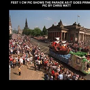 Edinburgh festival parade 50th year of edinburgh fdestival shows procession