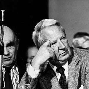 Edward Ted Heath former Prime Minister at the Conservative Party conference in 1976