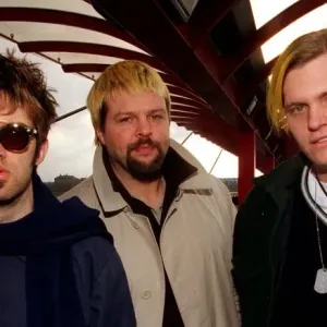 The Eels American pop group in Glasgow covered walkway Scottish Exhibition Centre 1997
