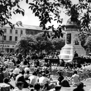 Eldon Square, a public square in Newcastle, Tyne and Wear. 6th June 1962