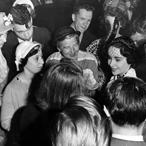 Elizabeth Taylor Actress met the press at the Empire Theatre today June 1950