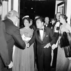 Elizabeth Taylor and Husband Mike Todd March 1957 at the Premere of Around the World in Elizabeth Taylor and Husband Mike Todd March 1957 at the Premere of Around the World in