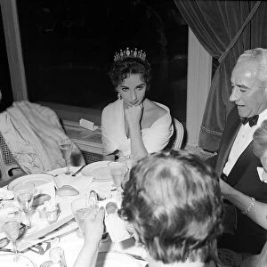 Elizabeth Taylor at the opening Night of Cannes Film Festival May 1957
