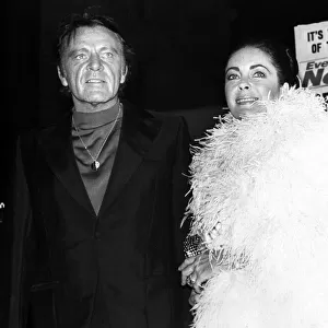 Elizabeth Taylor and Richard Burton arrive at the Evening News Briitish Film Awards in