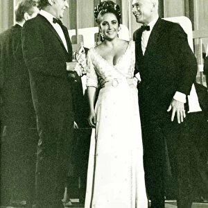 Elizabeth Taylor and Richard Taylor and Yul Brynner at the Italian Oscars at Taormina