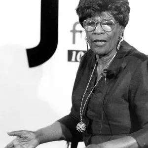 Ella Fitzgerald Jazz Singer at the opening of Jazz FM Radio Station in London