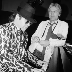 Elton John and Adam Faith at The Savoy, London. 1985 Elton John and Adam Faith at The Savoy, London. 1985