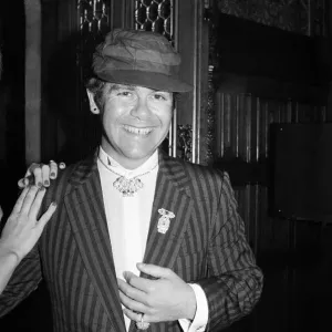 Elton John attends a House of Commons reception, invited along with other pop stars by Elton John attends a House of Commons reception, invited along with other pop stars by